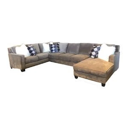 3 PC Down Sectional with Chaise